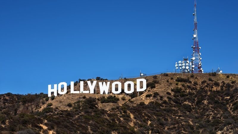 The Hollywood Sign in the hills above Los Angeles