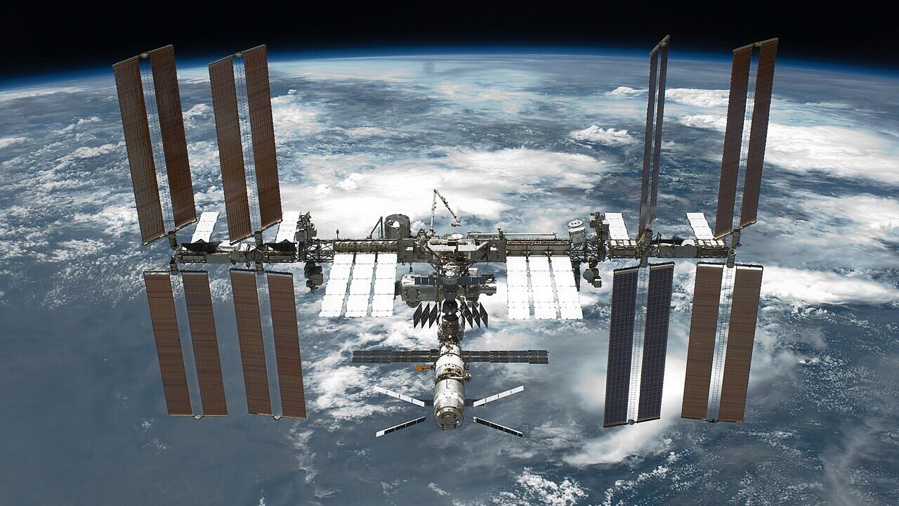The International Space Station in Earth orbit