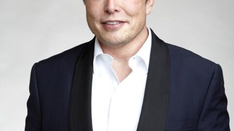Elon Musk in a formal portrait