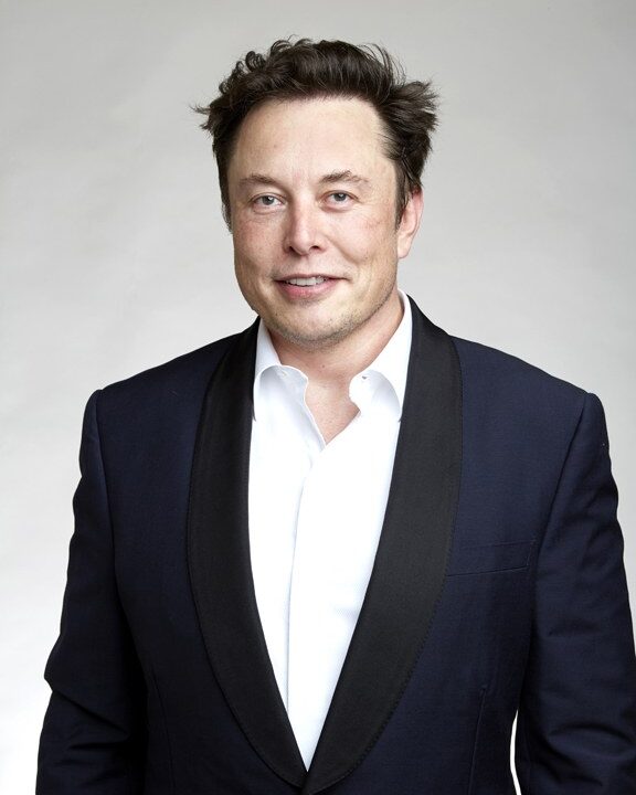 Elon Musk in a formal portrait