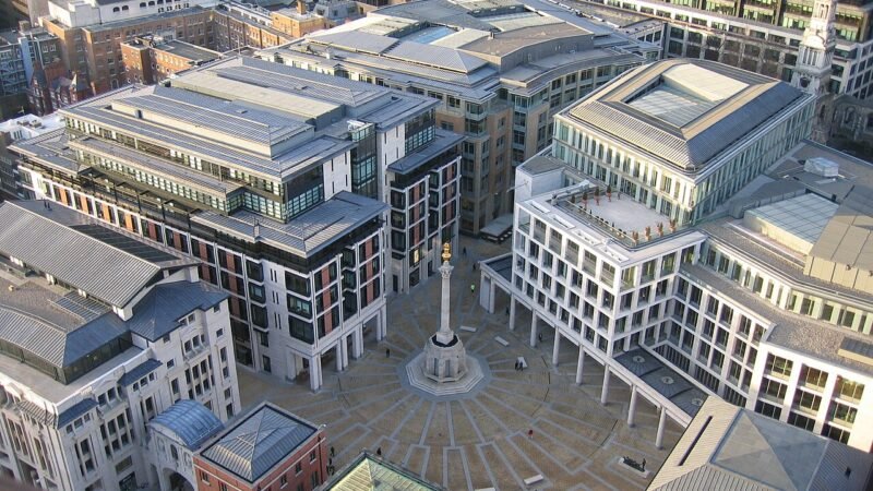 Paternoster Square in the City of London, home of the London Stock Exchange