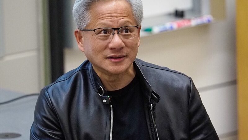 Jensen Huang speaking at Stanford University