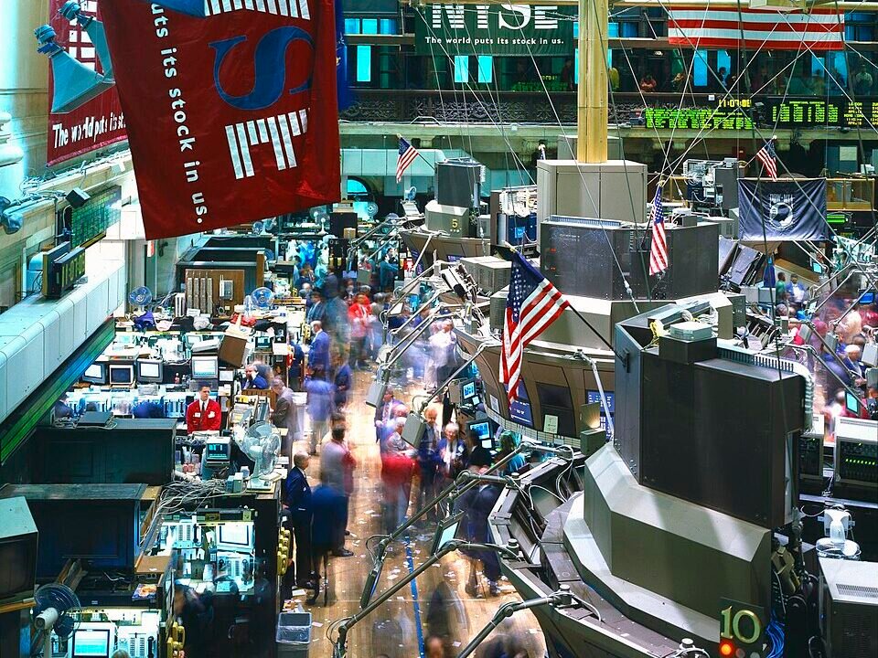 Traders working on the floor of the New York Stock Exchange